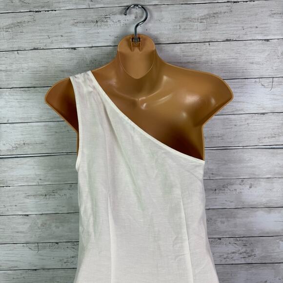 Madewell One Shoulder Midi Dress Lighthouse Size 0 - Picture 5 of 6